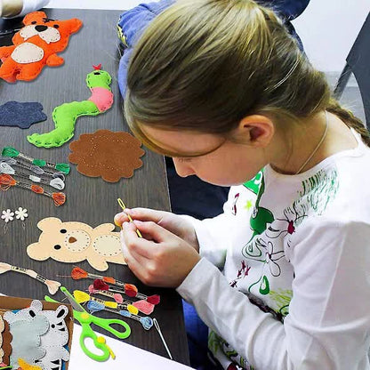 Sewing Kit for Kids, Cute Dinosaur Felt DIY Kids Felt Craft Kit, Learn to Sew Craft Materials, Children's Beginner Educational Toys, Sewing Craft Kit (di - Image 4