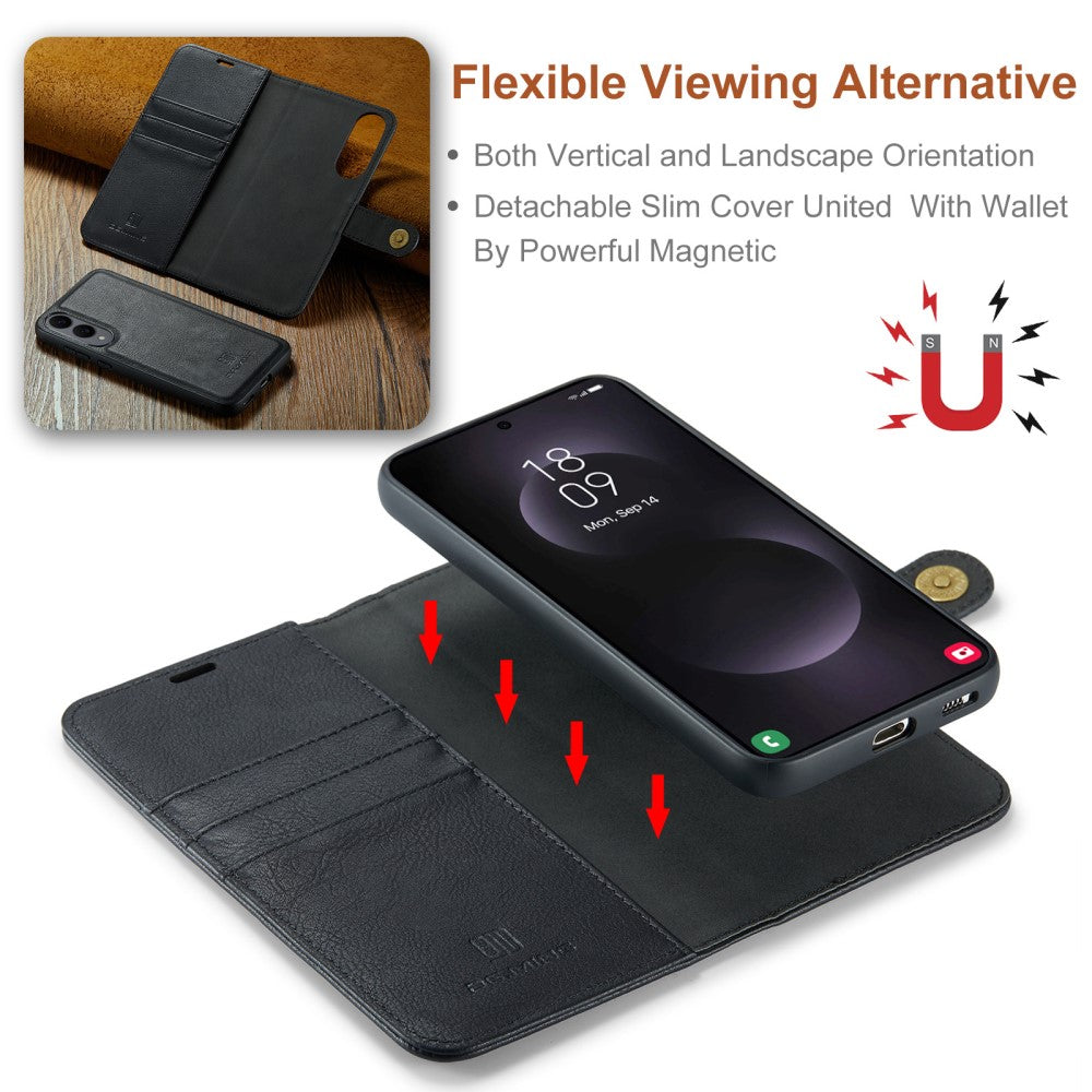 DG.MING 2-in-1 Magnetic Wallet Samsung Galaxy S25 Edge Black_max - Image 5