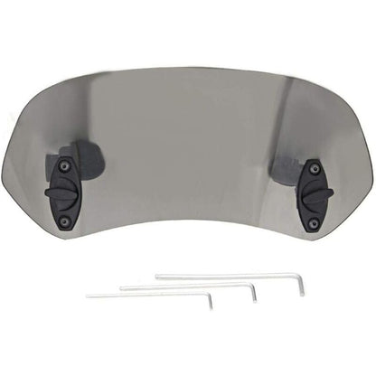 Motorcycle Windshield Adjustable Clip-On Windshield Wind Deflector Windscreen Accessories for Motorcycle Tawny