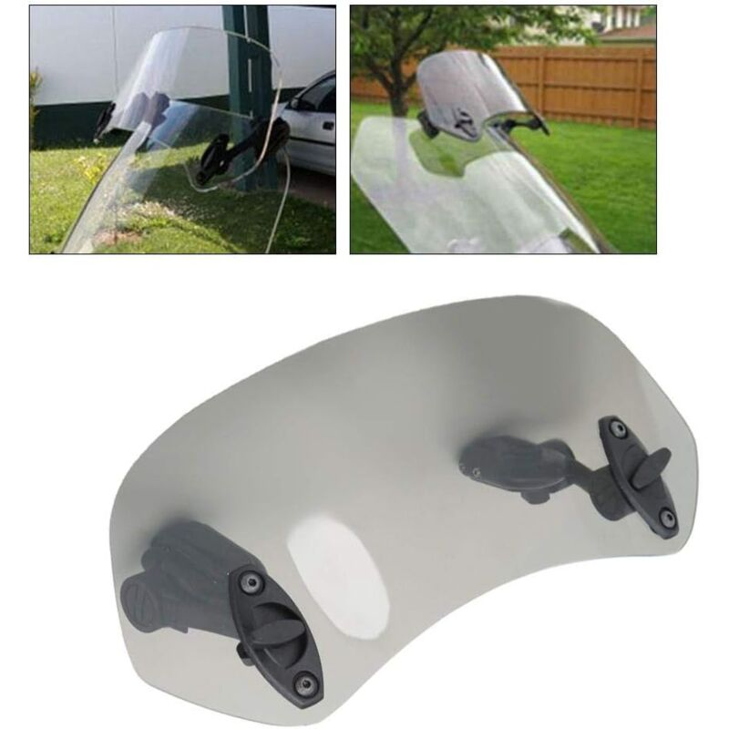 Motorcycle Windshield Adjustable Clip-On Windshield Wind Deflector Windscreen Accessories for Motorcycle Tawny - Image 4