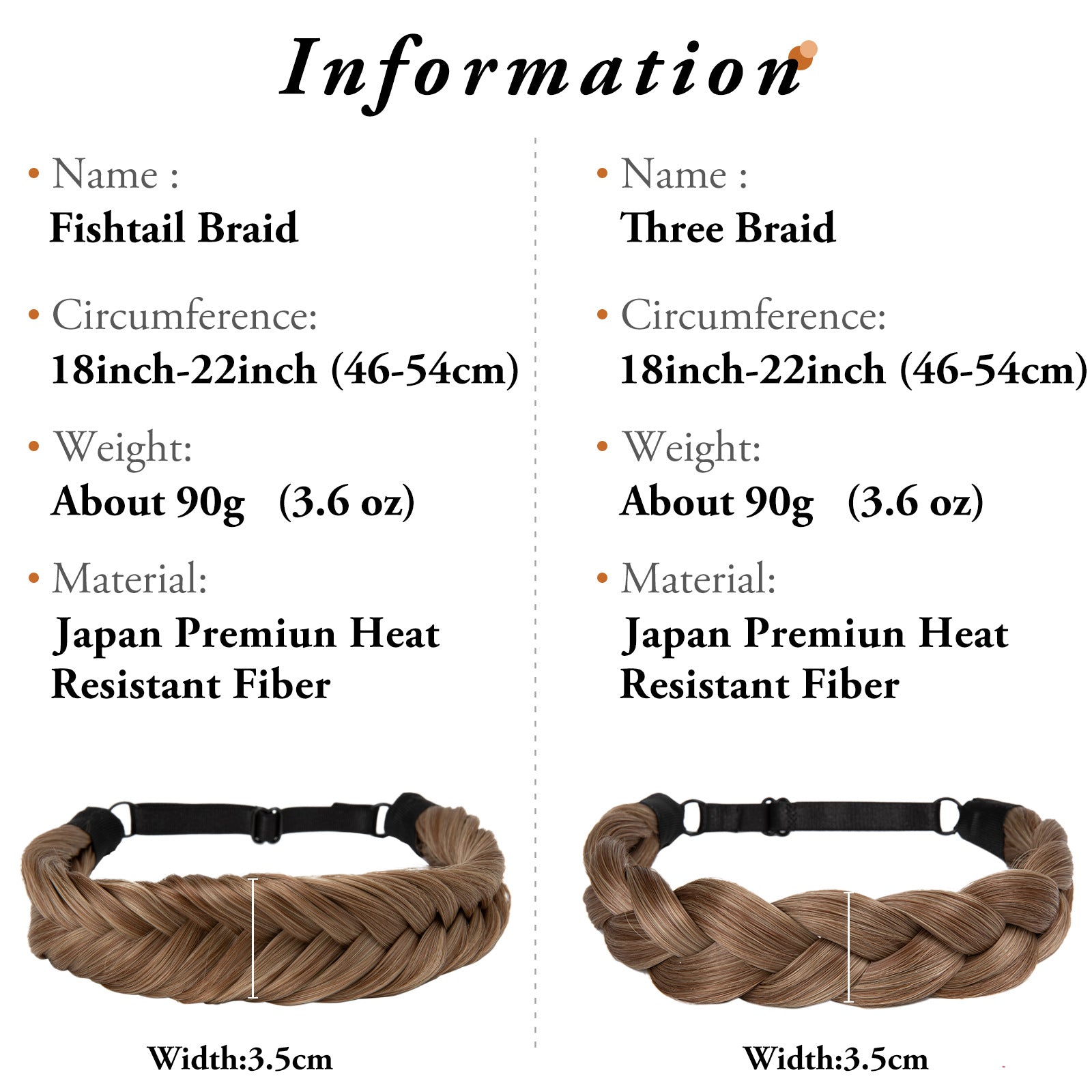 1pc Synthetic Braiding Hair with Adjustable Belt Braided Bohemian Style Women Hairstyle 10 10 Athree strand braid - Image 2