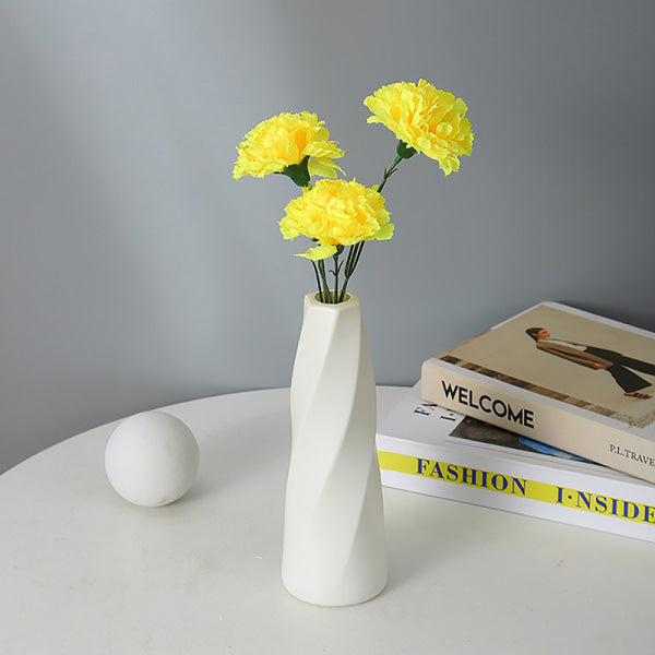 Plastic Vase Imitation Ceramic Flower Pot Table Arrangement Dark Blue - Image 4