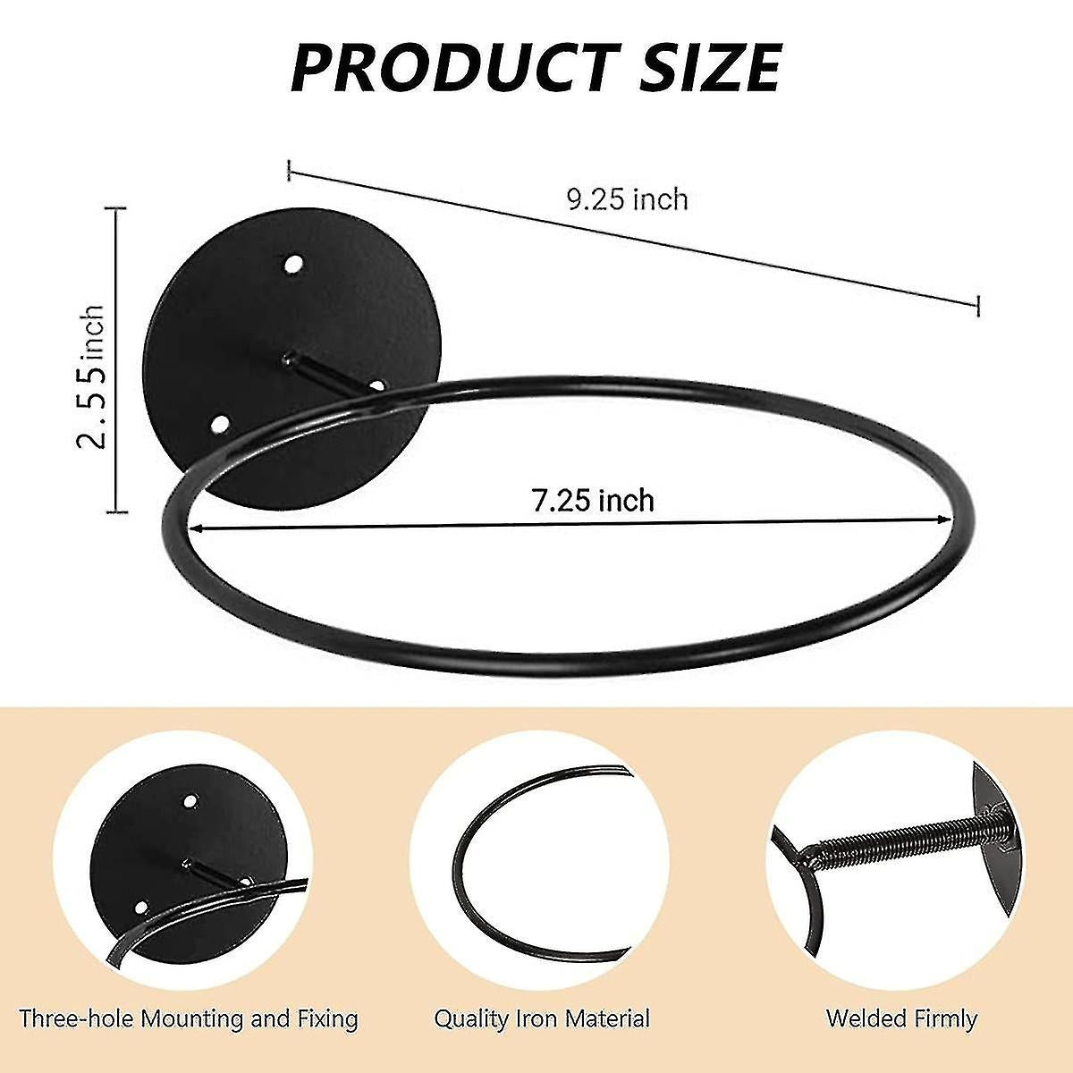 3pcs Wall Mounted Ball Rack Iron Basketball Storage Display Holder Football Rugby Hanging Rack Space Saving - Perfect Black 3pc - Image 5