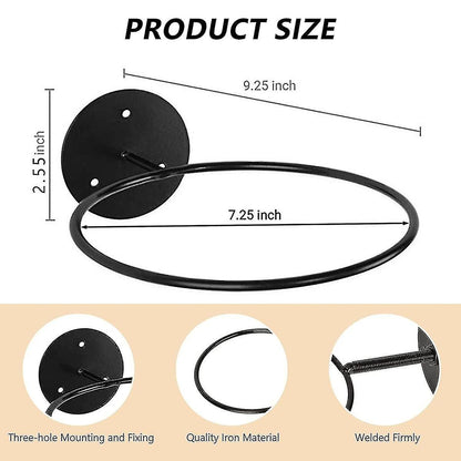 3pcs Wall Mounted Ball Rack Iron Basketball Storage Display Holder Football Rugby Hanging Rack Space Saving - Perfect Black 3pc - Image 5