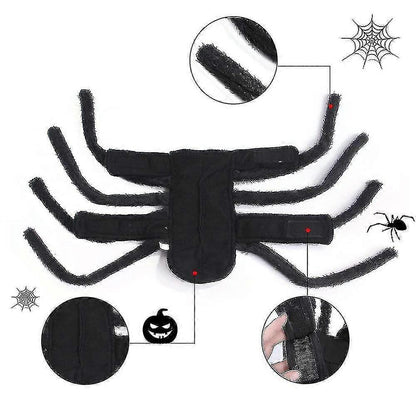 Halloween Adjustable Dog Cat Spider Costume Realistic Plush Spider - Image 4