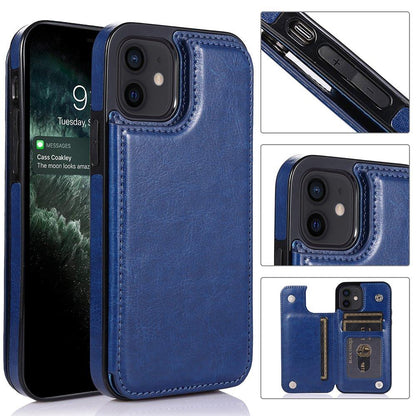 iPhone 12 - Practical and stylish case with card holder Rose gold - Image 5