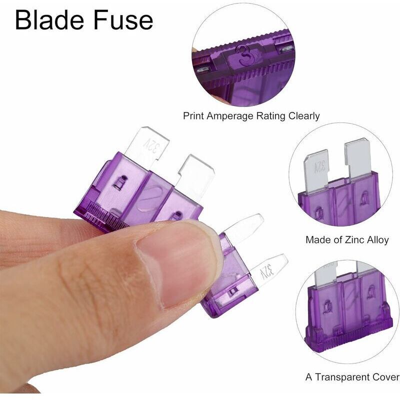 Car Fuse Auto Mini Fuses Assorted Kit 2A 3A 5A 7.5A 10A 15A 20A 25A 30A 35A 40A with Clip Storage Box 242 pcs, by DEBUNS - Image 4