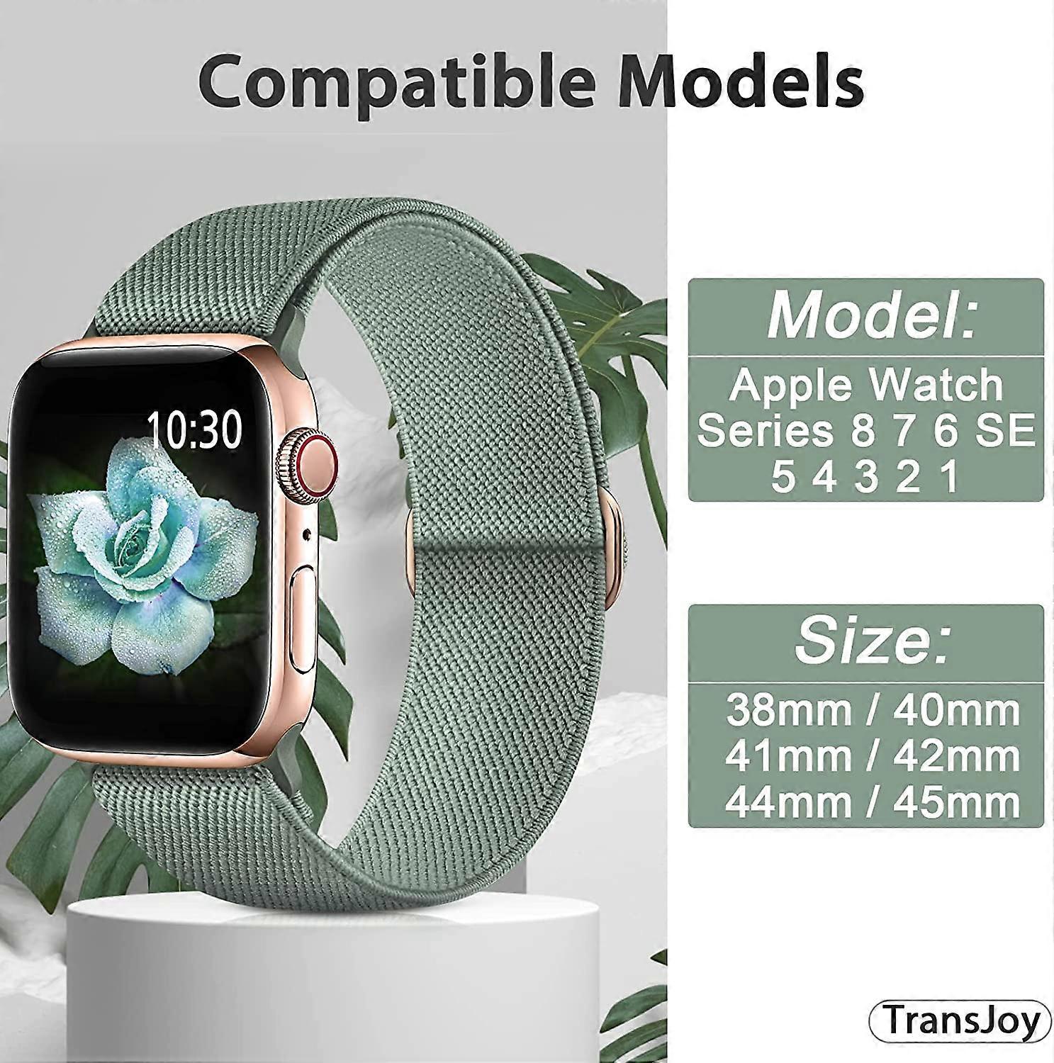 5-pack Nylon Stretch Band Compatible with Apple Watch 42mm 44mm 45mm Women Men, Fabric Elastic Bracelet Solo Loop Band for iWat—max - Image 4