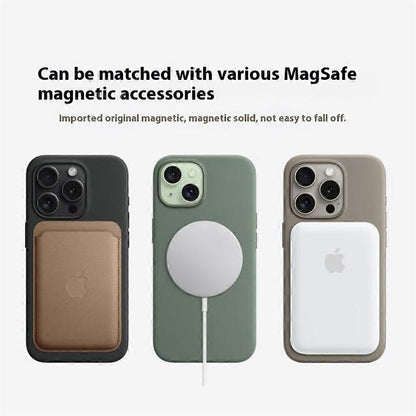 Compatible with iPhone 15 Pro Case MagSafe Liquid Silicone Back [Induction Popover] - Perfect Baby Blue_MGF Baby Blue - Image 5
