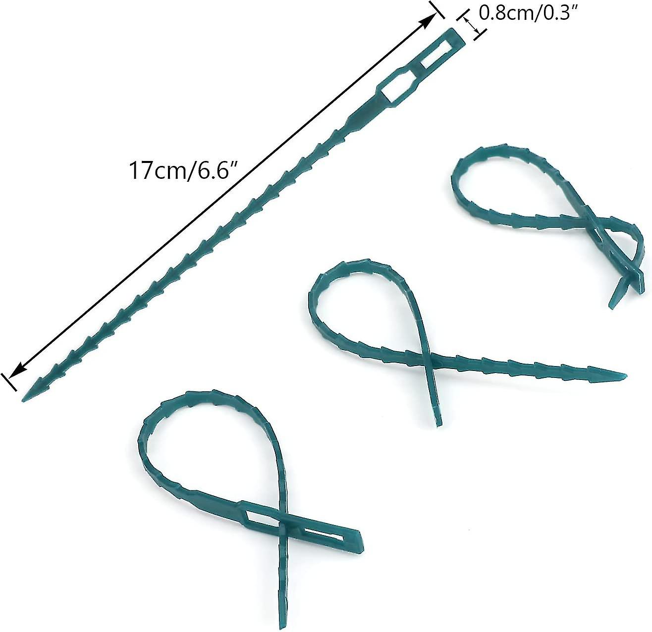 13.5 cm Adjustable Plant Ties, 200 Pcs Flexible Plant Wire Ties Plastic Garden Ties for Plant Support - Image 2