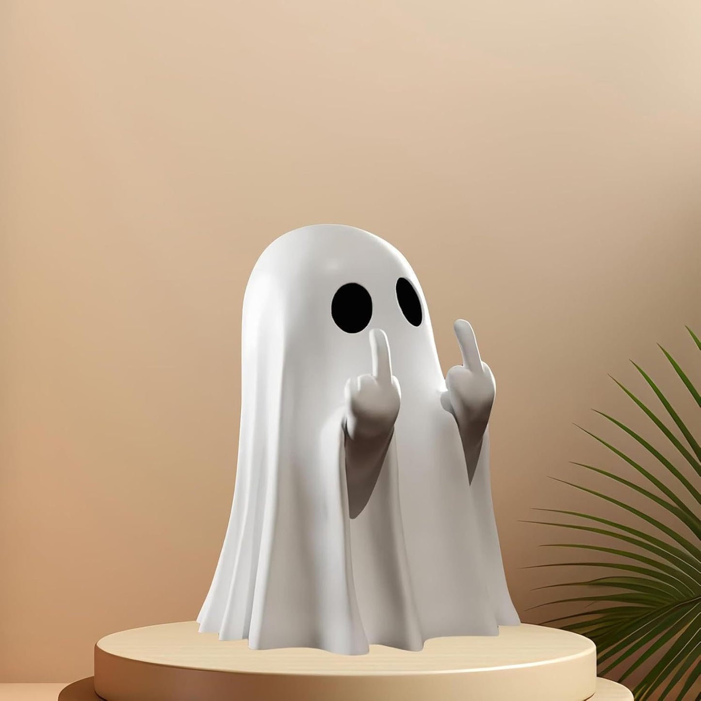 Halloween Creative Resin Middle Finger Ghosts, Ghost Festival Decorations, Spranks, Provocation, Garden Decorations, Crafts Bat ghost 8CM - Image 4