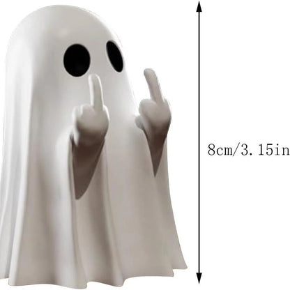 Halloween Creative Resin Middle Finger Ghosts, Ghost Festival Decorations, Spranks, Provocation, Garden Decorations, Crafts Bat ghost 8CM - Image 6