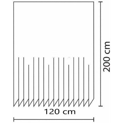 Black Shower Curtain 120x200 cm High Quality Polyester Waterproof Anti-mildew Machine Washable with Hooks Included - Image 3
