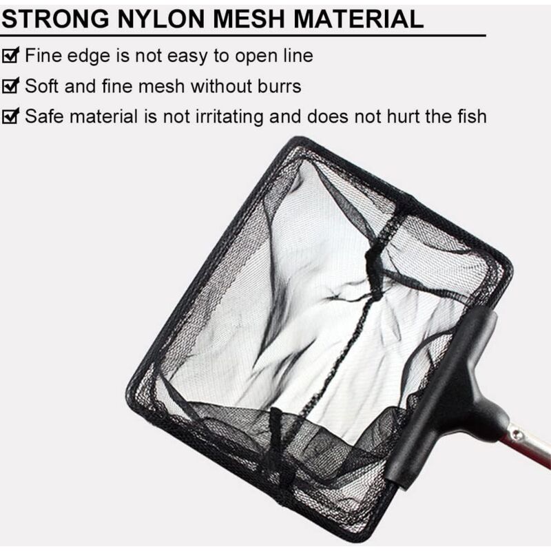Adjustable Telescopic Fishing Net for Aquarium, Extendable Handle Fishing Landing Net, Mini Foldable Net for Aquarium, 1 Pack - Image 4
