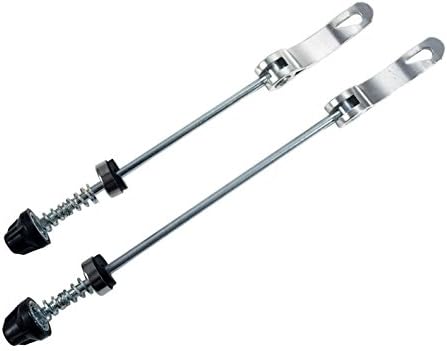 Road and Mountain Bike MTB Wheel Hub Front and Rear Quick Release Skewer Clamp Bolt Lever Axle QR 145/180 mm, a Pair Silver Silver Silver - Image 2