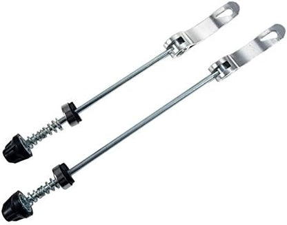 Road and Mountain Bike MTB Wheel Hub Front and Rear Quick Release Skewer Clamp Bolt Lever Axle QR 145/180 mm, a Pair Silver Silver Silver - Image 2