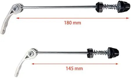 Road and Mountain Bike MTB Wheel Hub Front and Rear Quick Release Skewer Clamp Bolt Lever Axle QR 145/180 mm, a Pair Silver Silver Silver - Image 4
