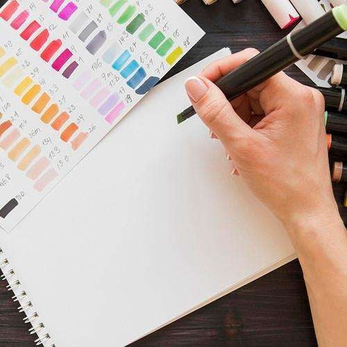 80-pack - Marker Pens with Case - Double-sided - Pens Multicolor multicolor - Image 3