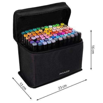 80-pack - Marker Pens with Case - Double-sided - Pens Multicolor multicolor - Image 6