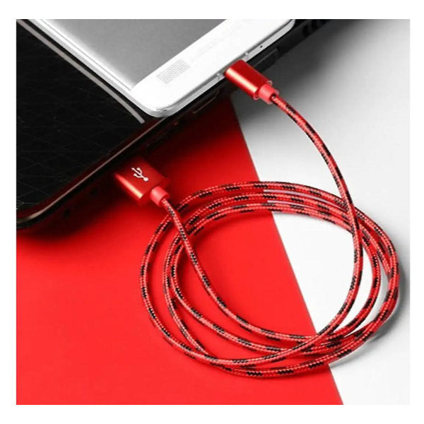 3m Type C USB Charger Fast Charging Cable for Samsung Galaxy S21 S22 S23 Red - Image 2