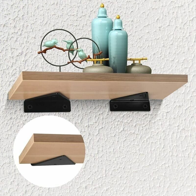 pcs Floating Shelf Brackets, Invisible Triangle Wall Shelf Brackets, Metal Wall Shelf Brackets for Shelves - Image 3