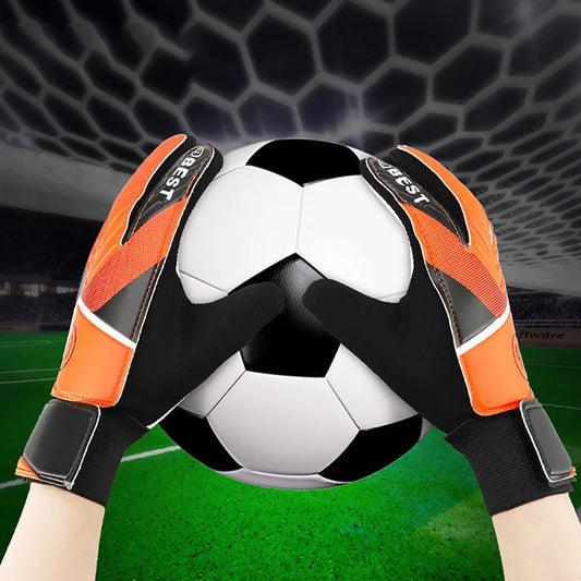 pair of children's football goalkeeper gloves, anti-collision, blue M Blue Blue M - Image 4