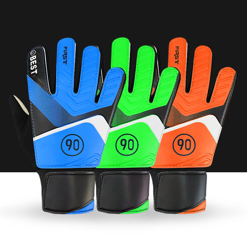 pair of children's football goalkeeper gloves, anti-collision, blue M Blue Blue M - Image 7