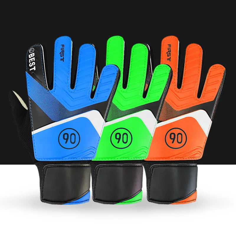 pair of children's football goalkeeper gloves, anti-collision, blue M Blue Blue M - Image 7