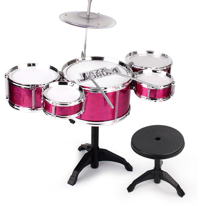 Drum Set for Toddlers Tough Impact Resistant Drums Detachable Drum Instrument Red Oversized Drum Set