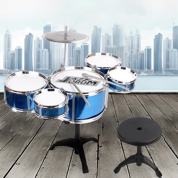 Drum Set for Toddlers Tough Impact Resistant Drums Detachable Drum Instrument Red Oversized Drum Set - Image 3