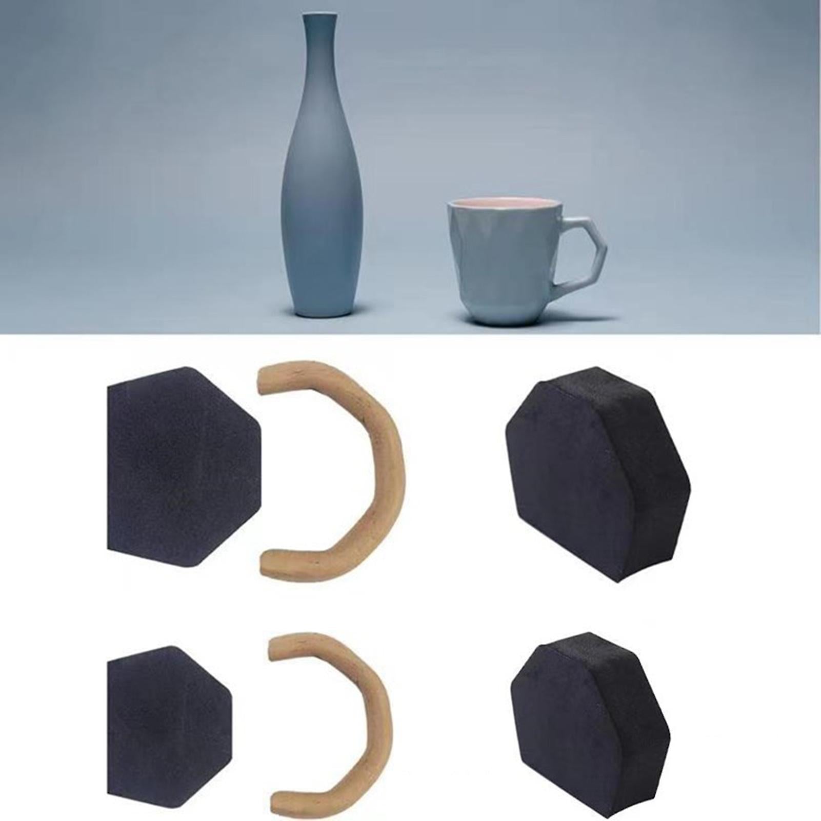 12pcs Ceramic Mug Handle Molds, Easy to Shape Mug Handles, Tools for Making Mug Handles, Stencil_MGF - Image 2