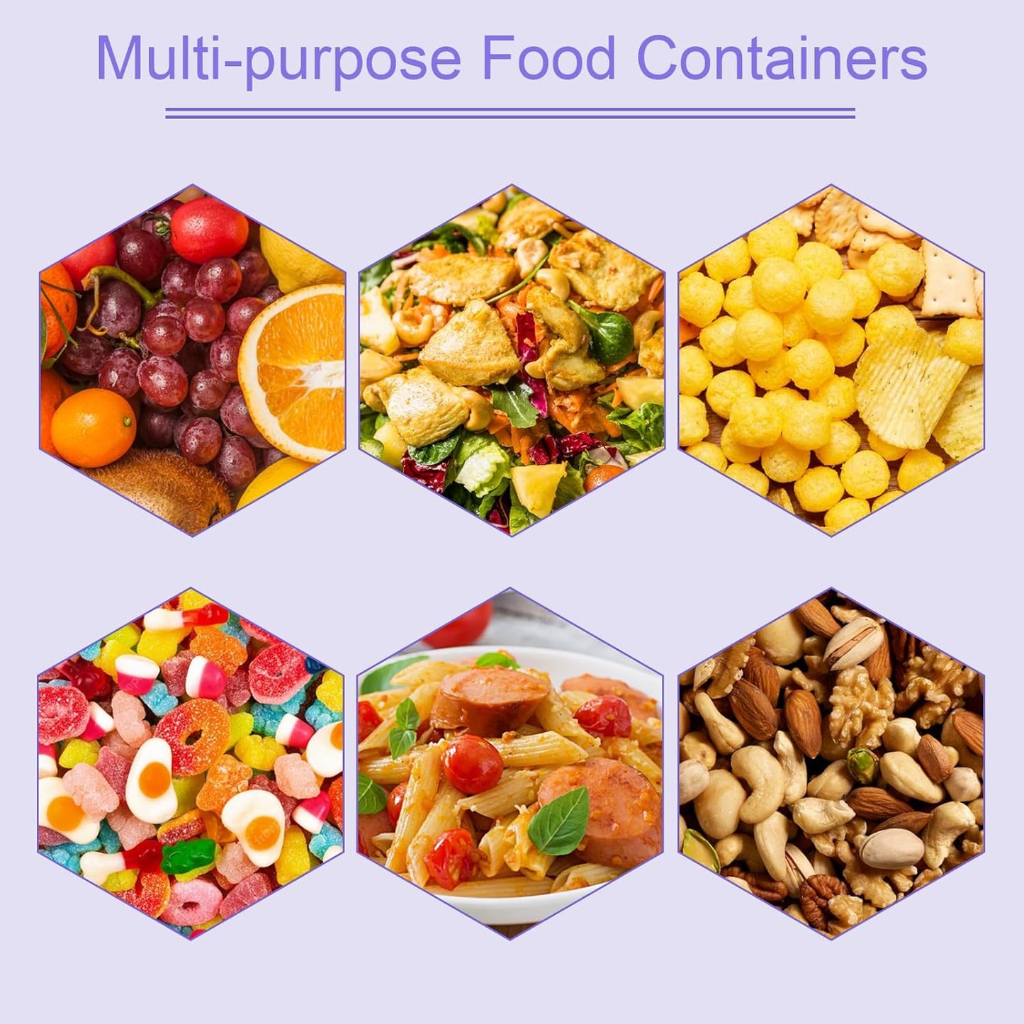 4-pack snack boxes with compartments, snack containers for kids and adults, 4-compartment bento lunch boxes - Image 6