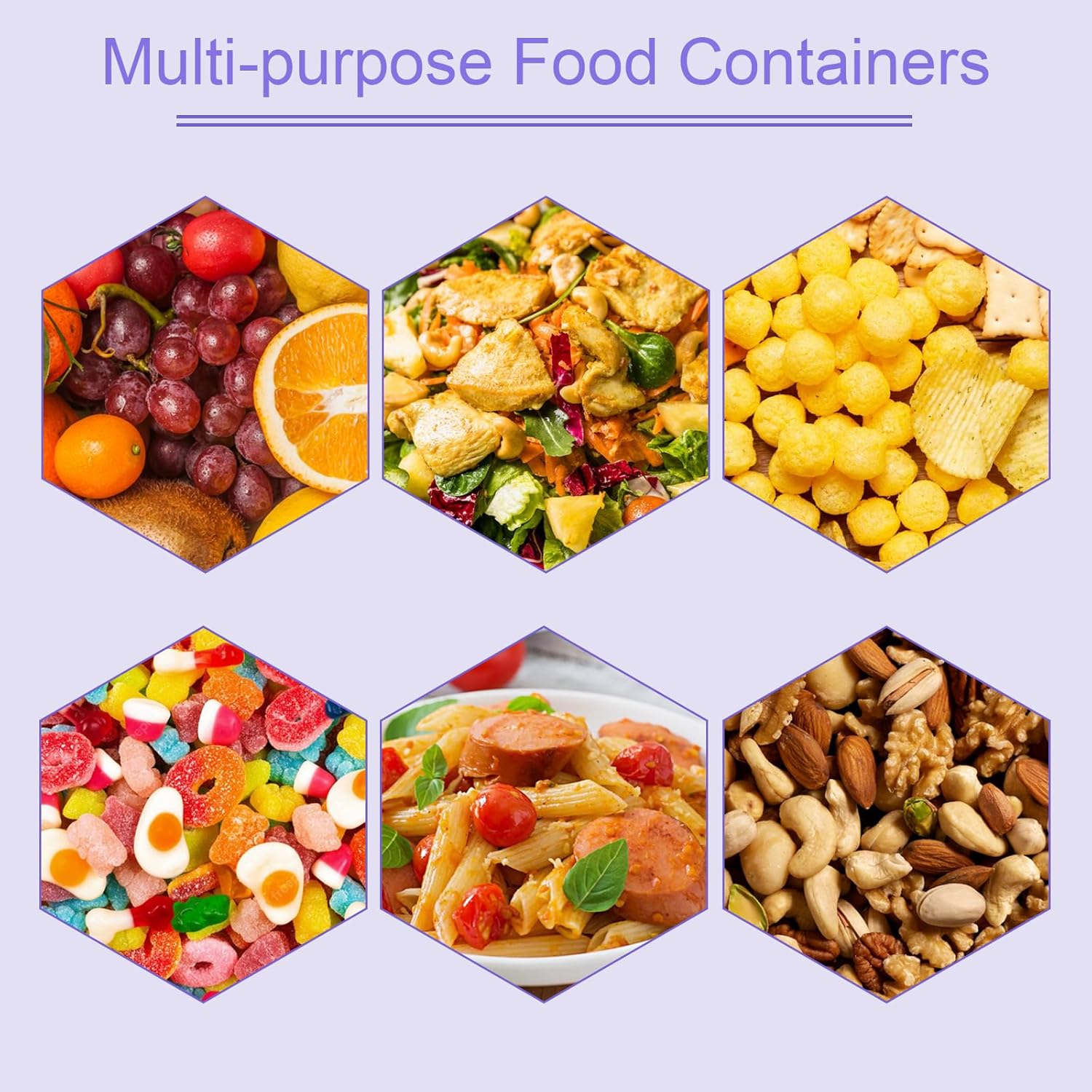 4-pack snack boxes with compartments, snack containers for kids and adults, 4-compartment bento lunch boxes - Image 6