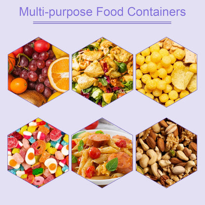 4-pack snack boxes with compartments, snack containers for kids and adults, 4-compartment bento lunch boxes - Image 6