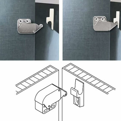 Mini latches with spring, 6 pcs Mini automatic spring lock, Spring lock, Spring lock Mini cabinet lock Mini latch for kitchen cabinet door - Image 5