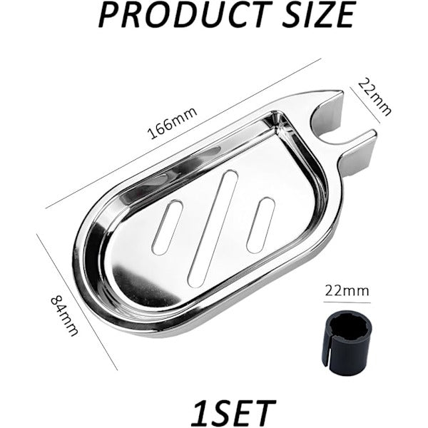 1pc shower rod soap holder, shower rod soap shelf, shower shelf, bathroom soap dish, shower soap dish, bathroom draining soap shelf - Image 2