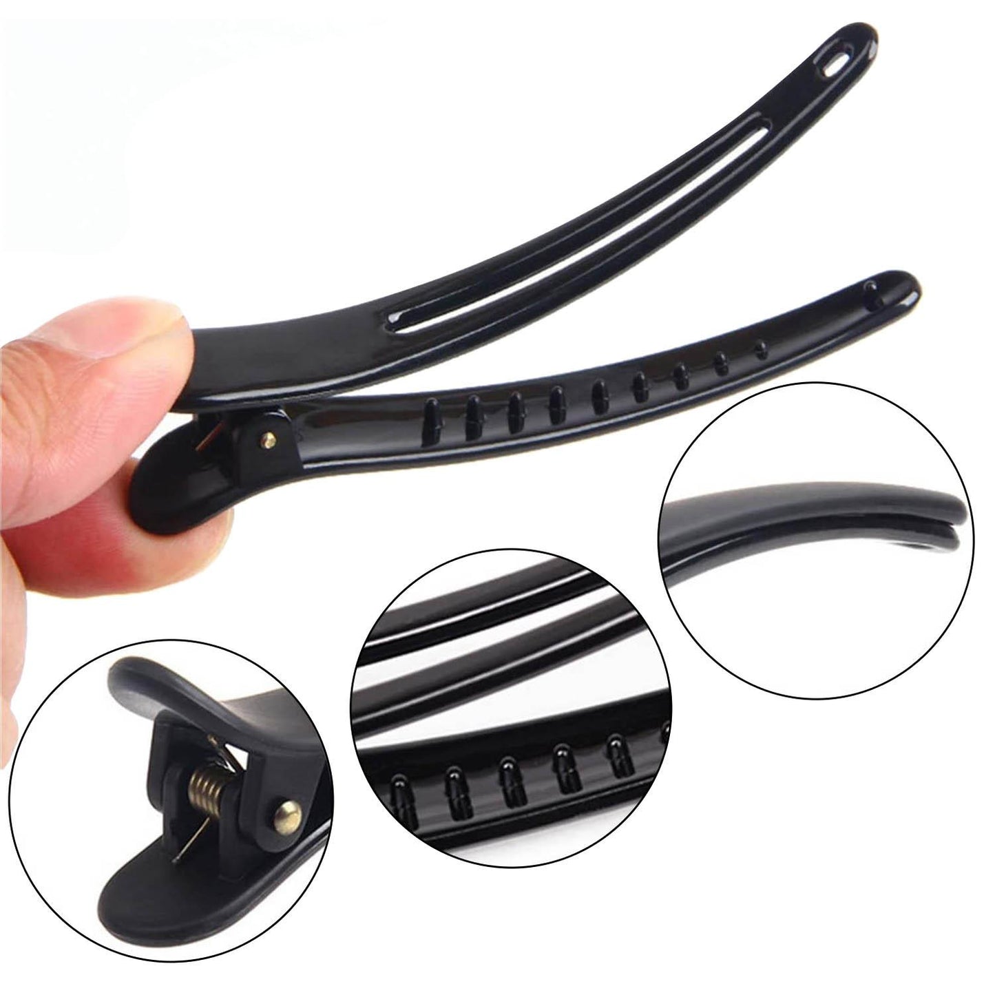 10 pcs Professional Hair Clips - Black Black Black - Image 2