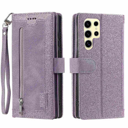 Samsung Galaxy S25 Ultra Mobile Case PU Leather Phone Cover with Zipper Wallet 9 Card Slots - Perfect Style F Style F