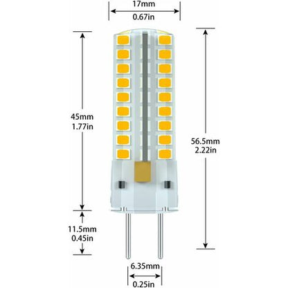 GY6.35 LED bulb, LED G6.35 12V, 7W halogen bulb equivalent to 50W, warm white 3000K, 360° beam angle, for cabinet lighting, non-dimmable (2-pack) - Image 3