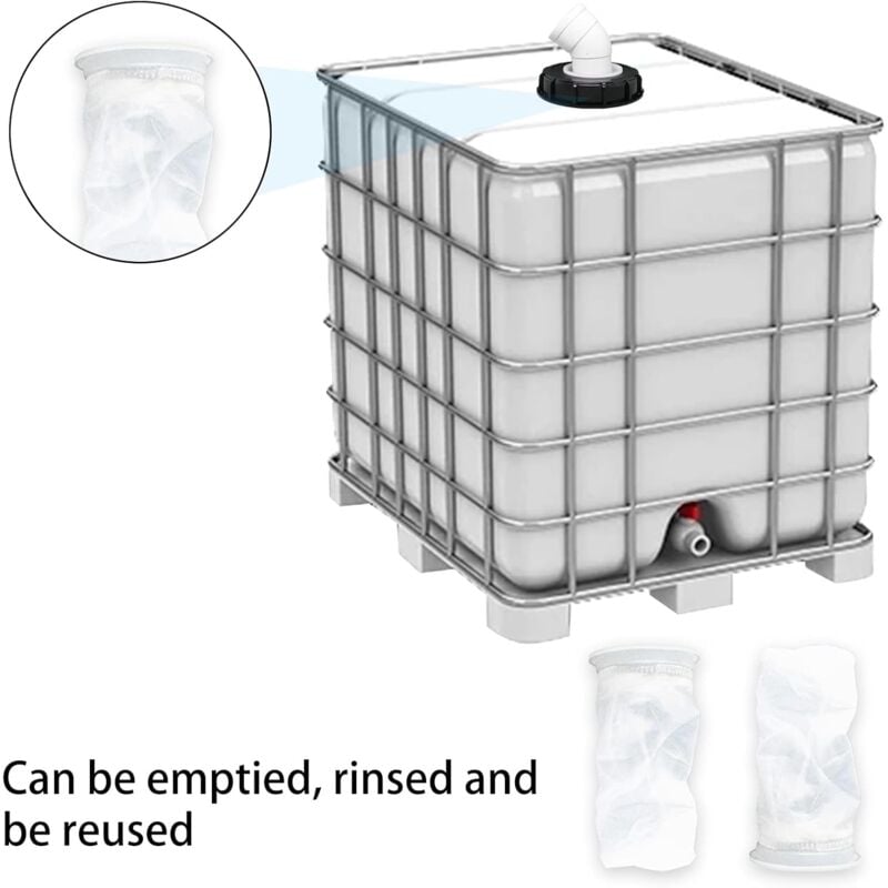 45° IBC Water Filter with Lid, 163mm Nylon Rainwater Filter, Washable, Compatible with IBC Water Tank DN 150 - Image 4