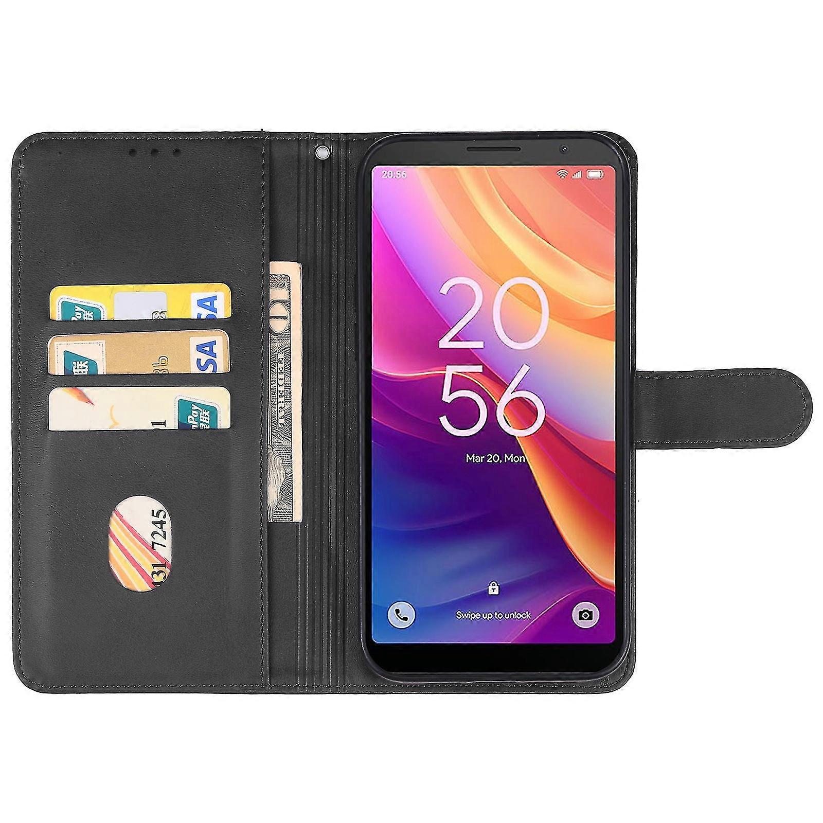 Leather Case for TCL 501 Black - Image 3