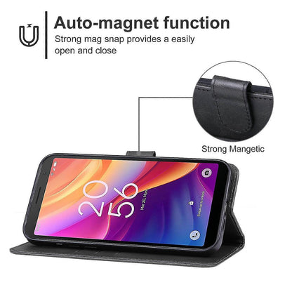 Leather Case for TCL 501 Black - Image 4