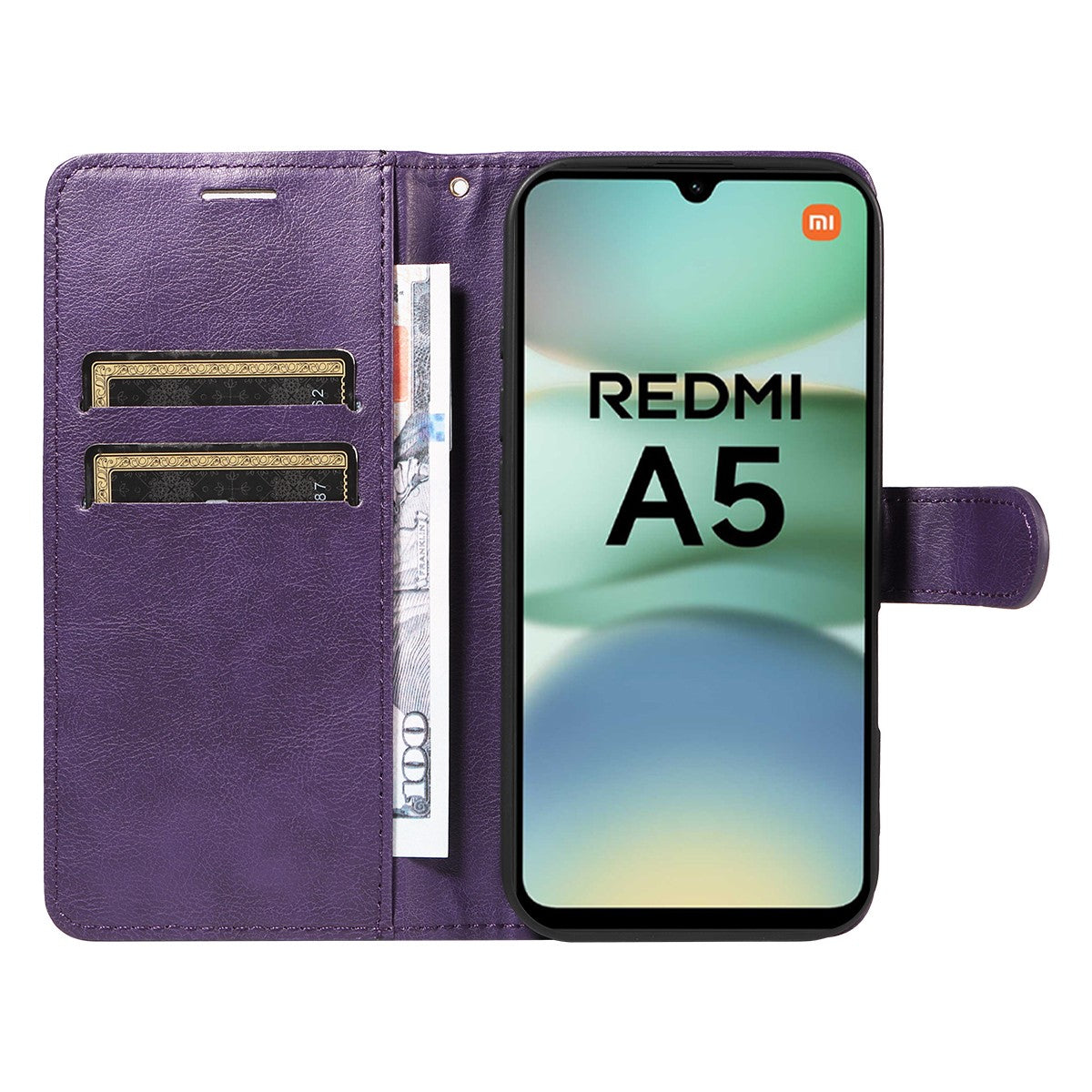 SKALO Xiaomi Redmi A5 4G PU Leather Wallet Case - More Colors_MGF Purple - Image 3
