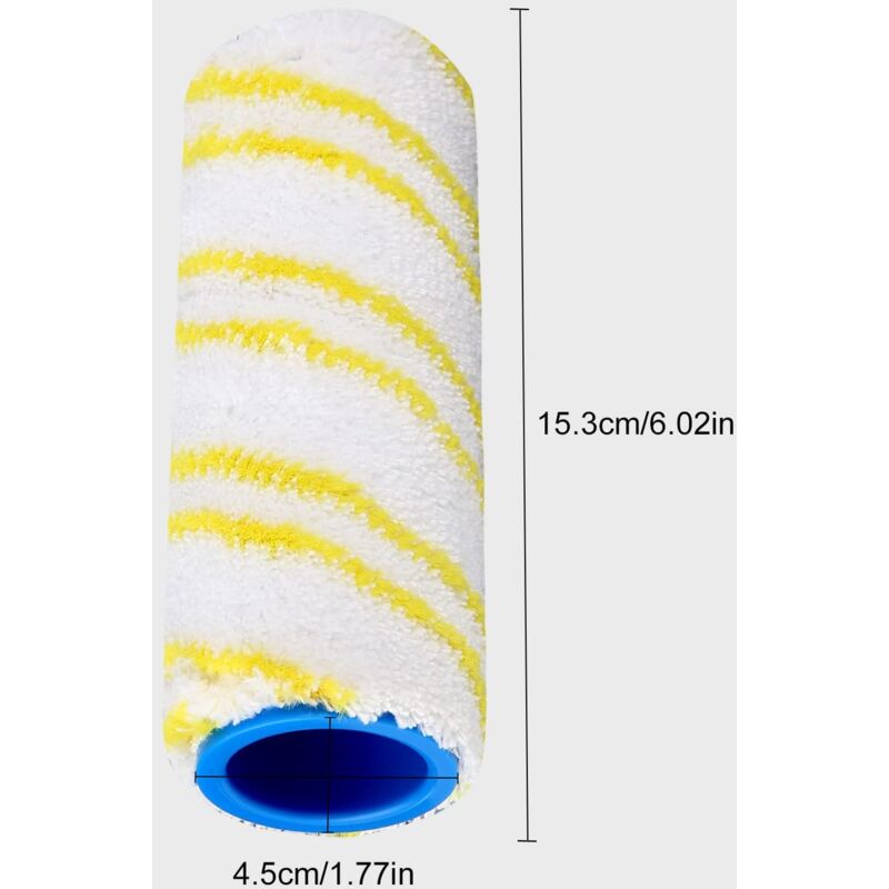 Replacement Rolls for Kärcher FC7 FC5 FC3D FC3 (Yellow) (4) - Image 4