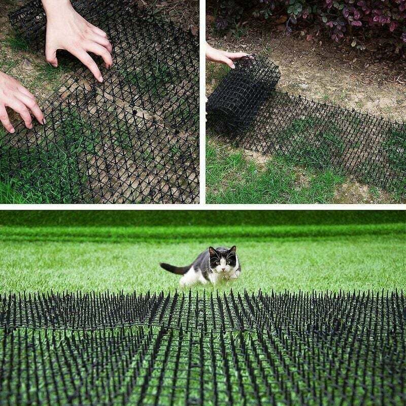 Anti-cat mat with barbed wire mesh garden anti-dog cat pet plastic anti-stick pet black 20028cm，Fonepro,de - Image 2