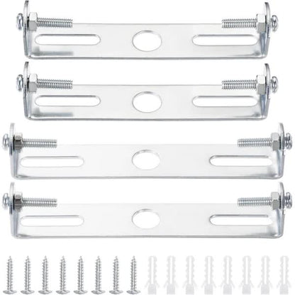 【xj】4pcs Ceiling Plate Light Bracket Ceiling Mount Hanging Lamp Holder for Wall or Ceiling Mounted Lamp Mounting Brackets with Screws Iron 110mm Silver