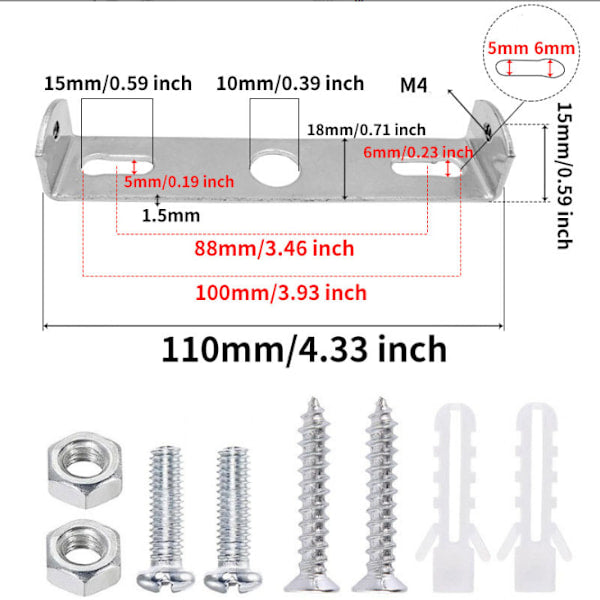 【xj】4pcs Ceiling Plate Light Bracket Ceiling Mount Hanging Lamp Holder for Wall or Ceiling Mounted Lamp Mounting Brackets with Screws Iron 110mm Silver - Image 2