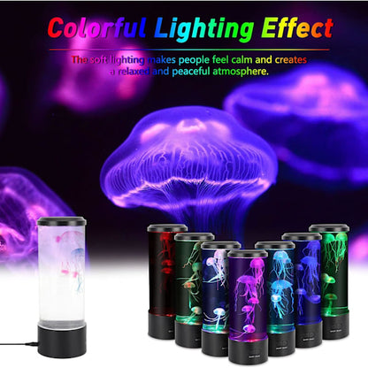 Jellyfish Lamp, Jellyfish Lava Lamp Aquarium Jellyfish Lamp LED Light 7 Colors with USB for Children's Bedroom Christmas Gift Birthday Gift - Image 2