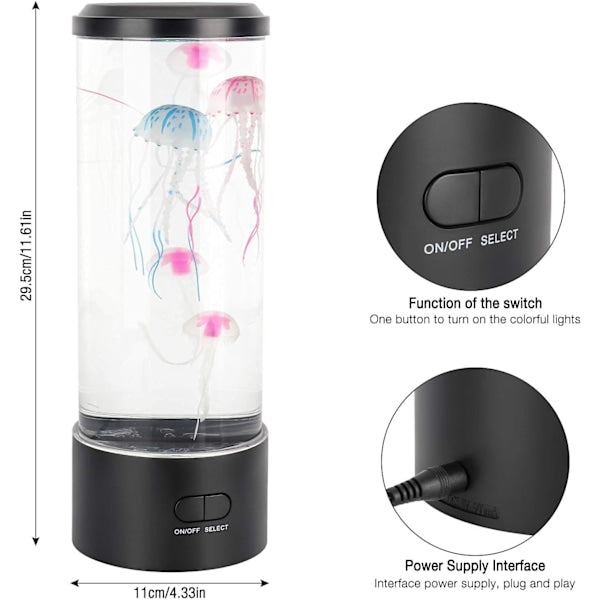 Jellyfish Lamp, Jellyfish Lava Lamp Aquarium Jellyfish Lamp LED Light 7 Colors with USB for Children's Bedroom Christmas Gift Birthday Gift - Image 4
