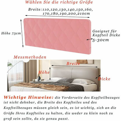 Headboard Cover, Headboard Cover Decorative Cover Bedroom Thickened Soft Package Dustproof Stretch Cover, Camel, 170cm (67 inches) - Image 3